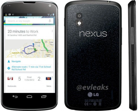 Смартфон LG Nexus 4 на пресс-фото
