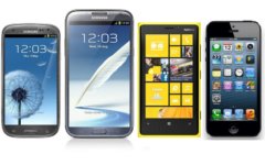 Сравнение Galaxy SIII, Galaxy Note II, Lumia 920 и iPhone 5