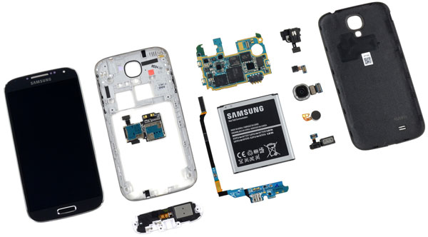 Разобранный Samsung Galaxy S4