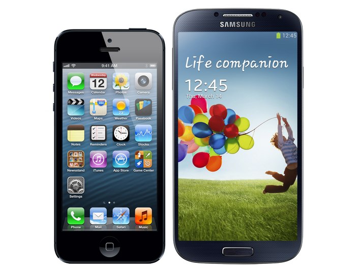 Apple iPhone 5 и Samsung Galaxy S4