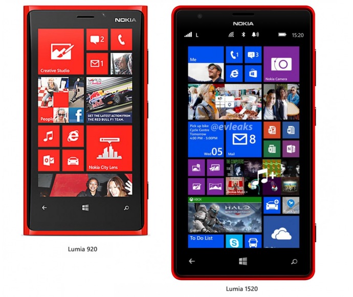 Nokia Lumia 1520 в сравнении с Lumia 920