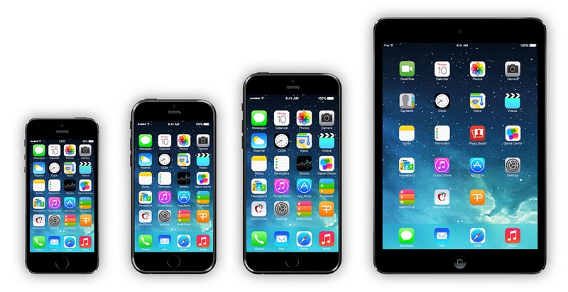 Apple iPhone 6 в сравнении с iPhone 5S и iPad mini