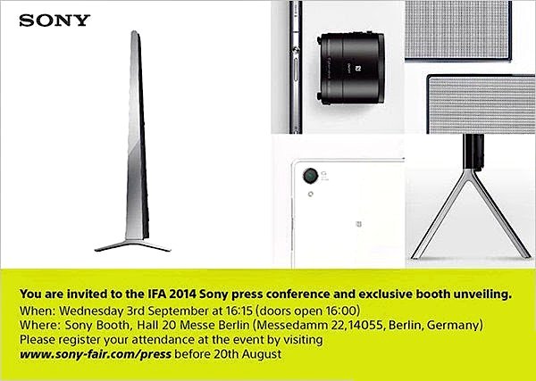 Sony разослала приглашения на презентацию новых устройств