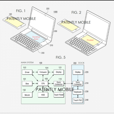 Samsung запатентовала ноутбук со встраиваемым смартфоном
