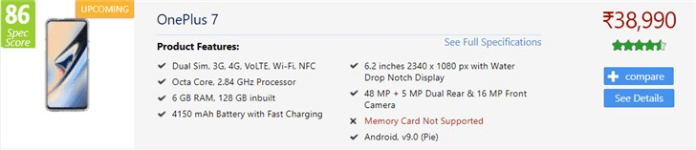 OnePlus 7 cost