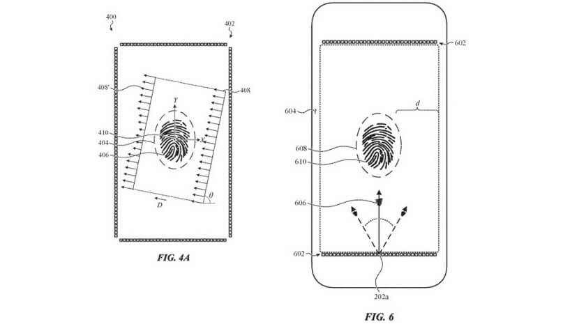 Apple запатентовала полноэкранный сканер отпечатков пальцев