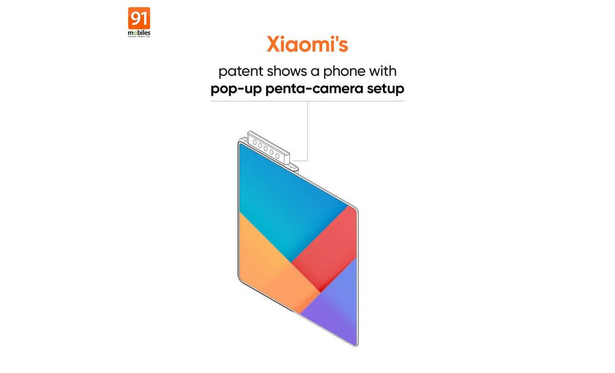 Xiaomi запатентовала гибкий смартфон с пятью фронтальными камерами